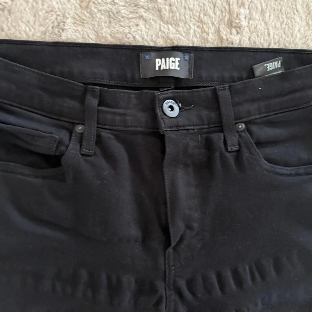 Paige Jeans Mens Size 31x29 Black Lennox Slim Fit Stretch Classic Preppy‎